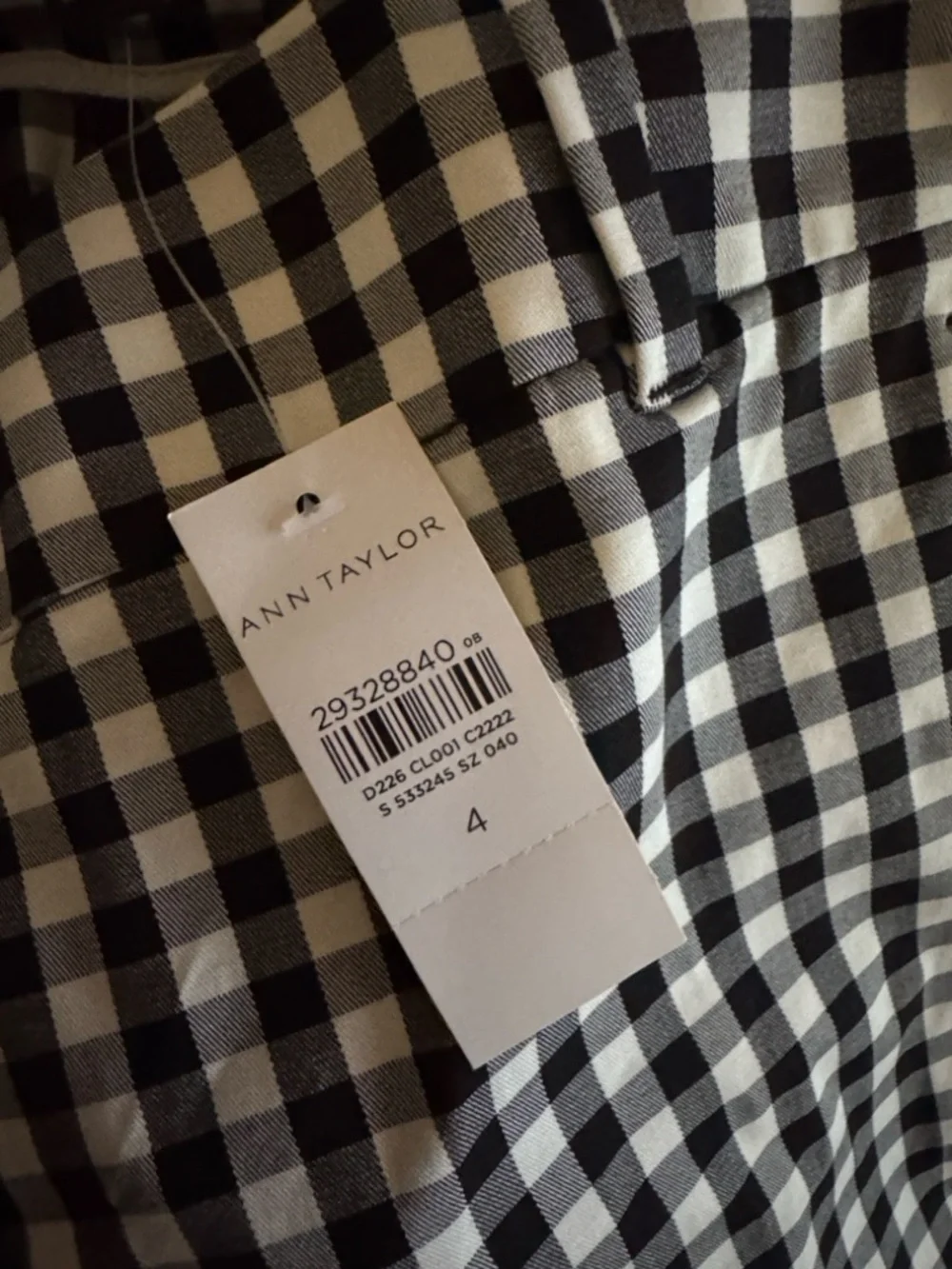 Black and White Gingham Women’s Shorts - Picture 4 of 4